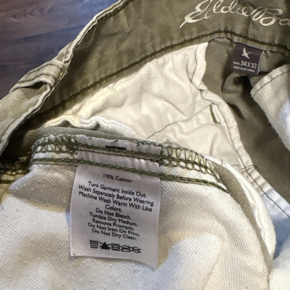 Eddie Bauer Men’s Olive Cargo Pants Utility Outdoor Workwear - Picture 5 of 11